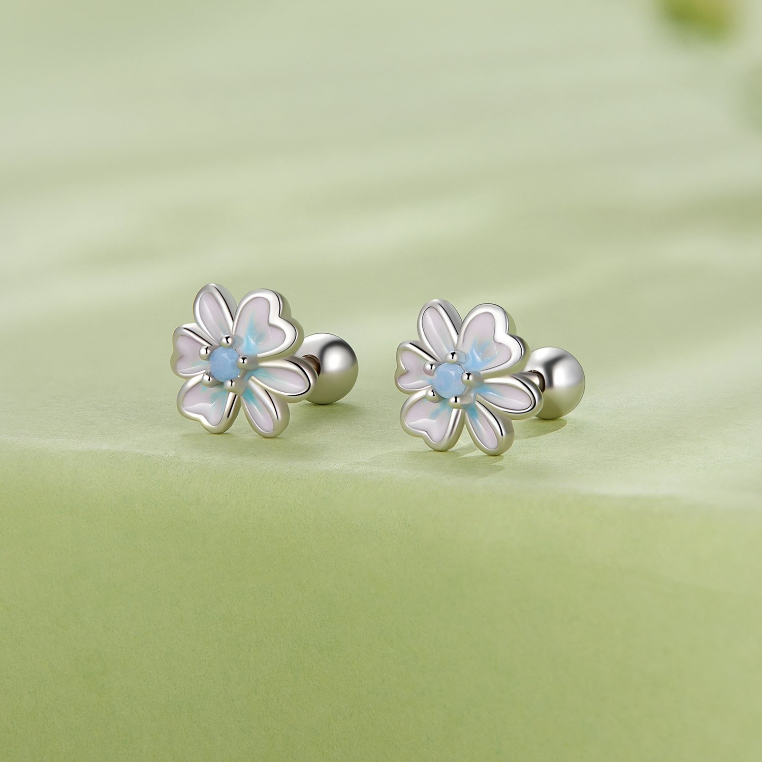 Pandora-stijl Bloem Studs Oorbellen - SCE1572