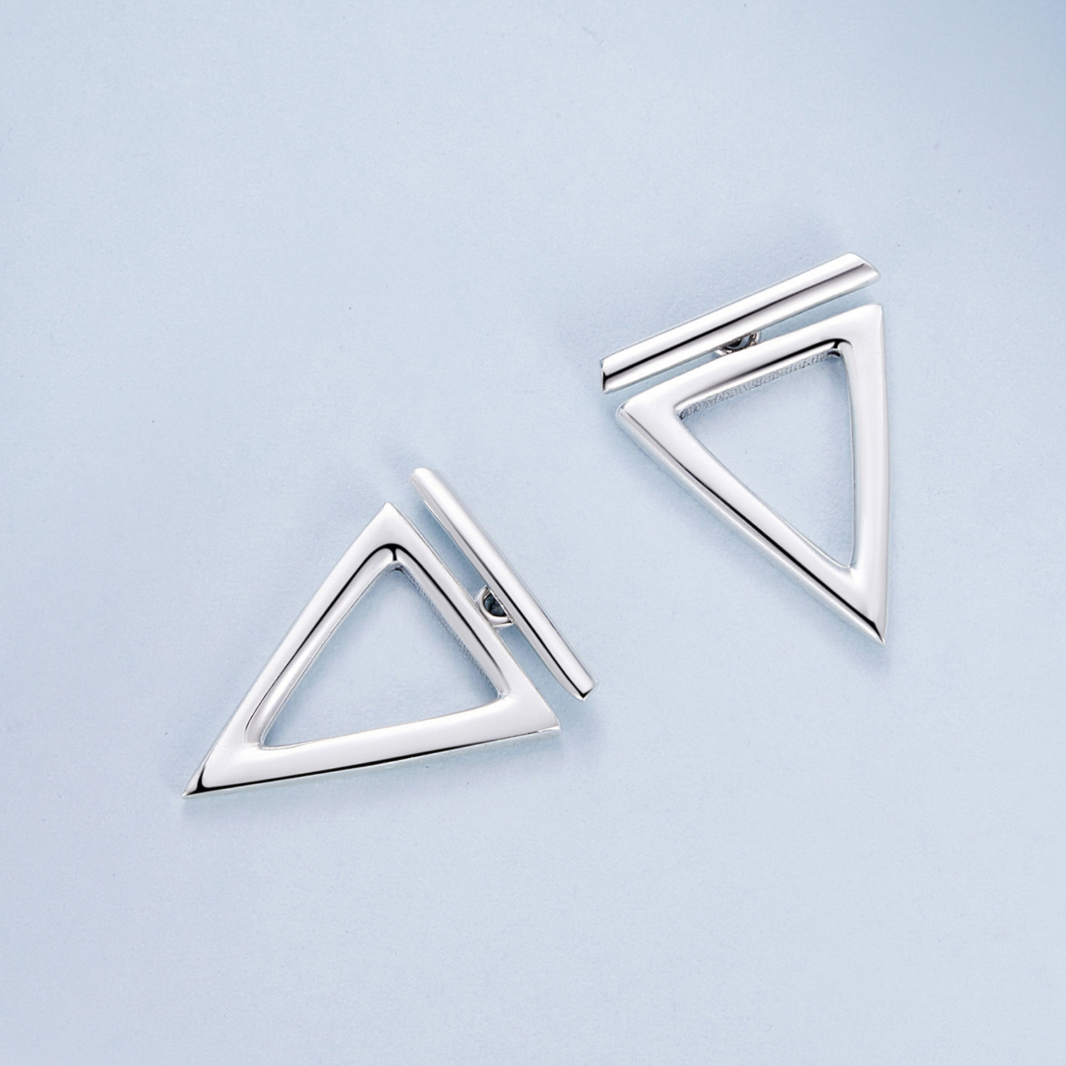 Pandora-stijl driehoekige studs oorbellen - BSE900