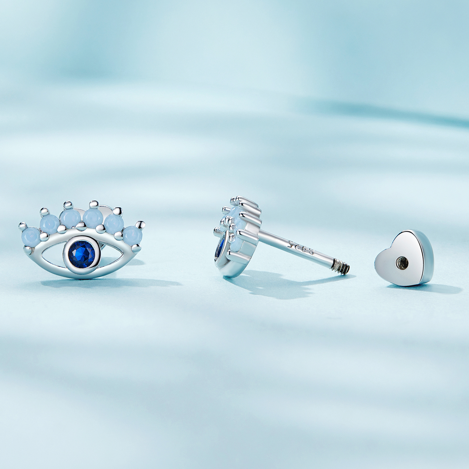 Pandora-stijl Duivelogen Twee-Draag Studs Oorbellen - SCE1581