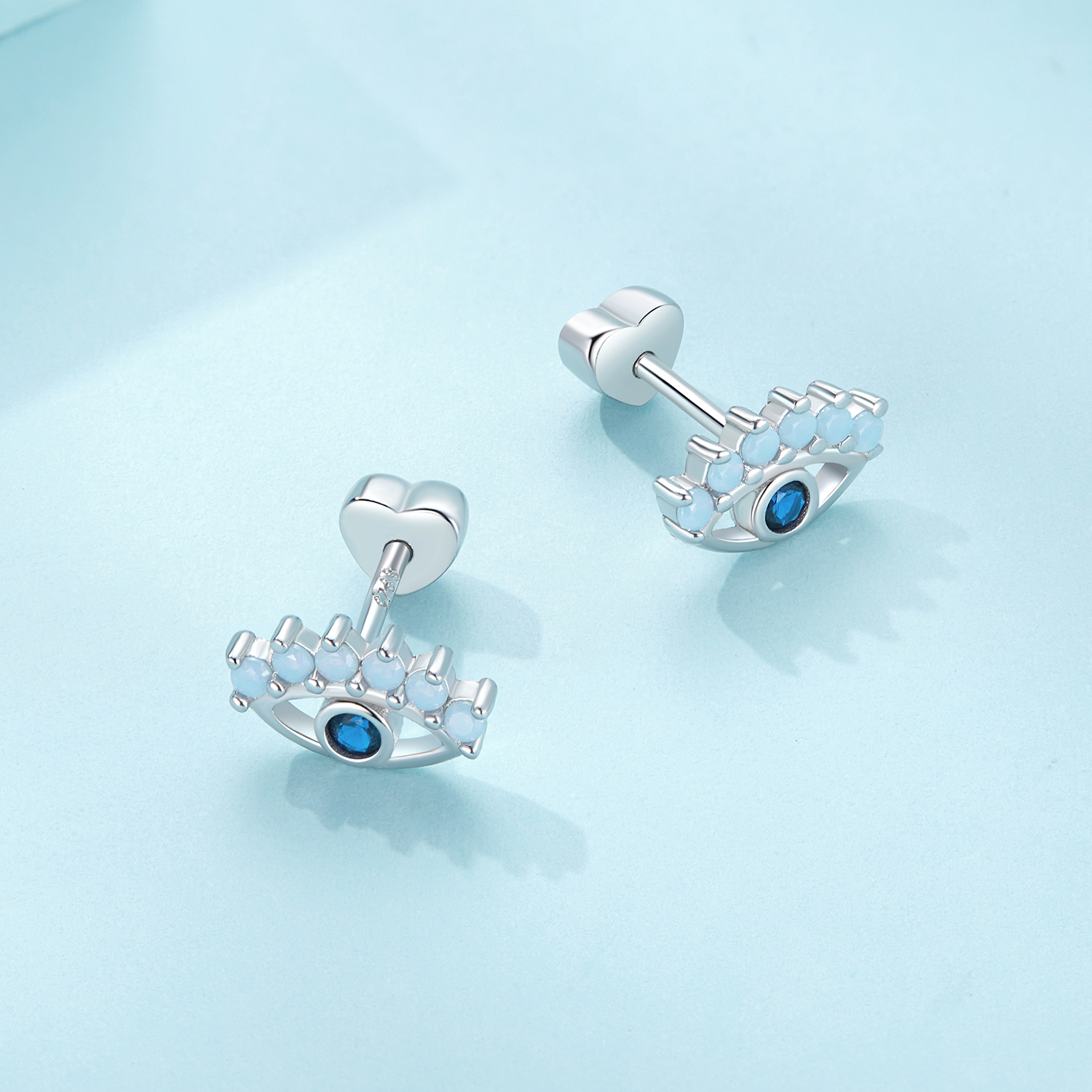 Pandora-stijl Duivelogen Twee-Draag Studs Oorbellen - SCE1581