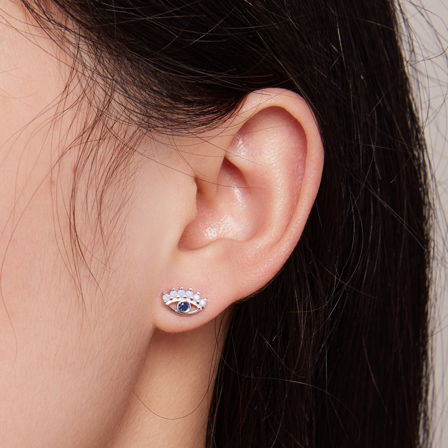 Pandora-stijl Duivelogen Twee-Draag Studs Oorbellen - SCE1581