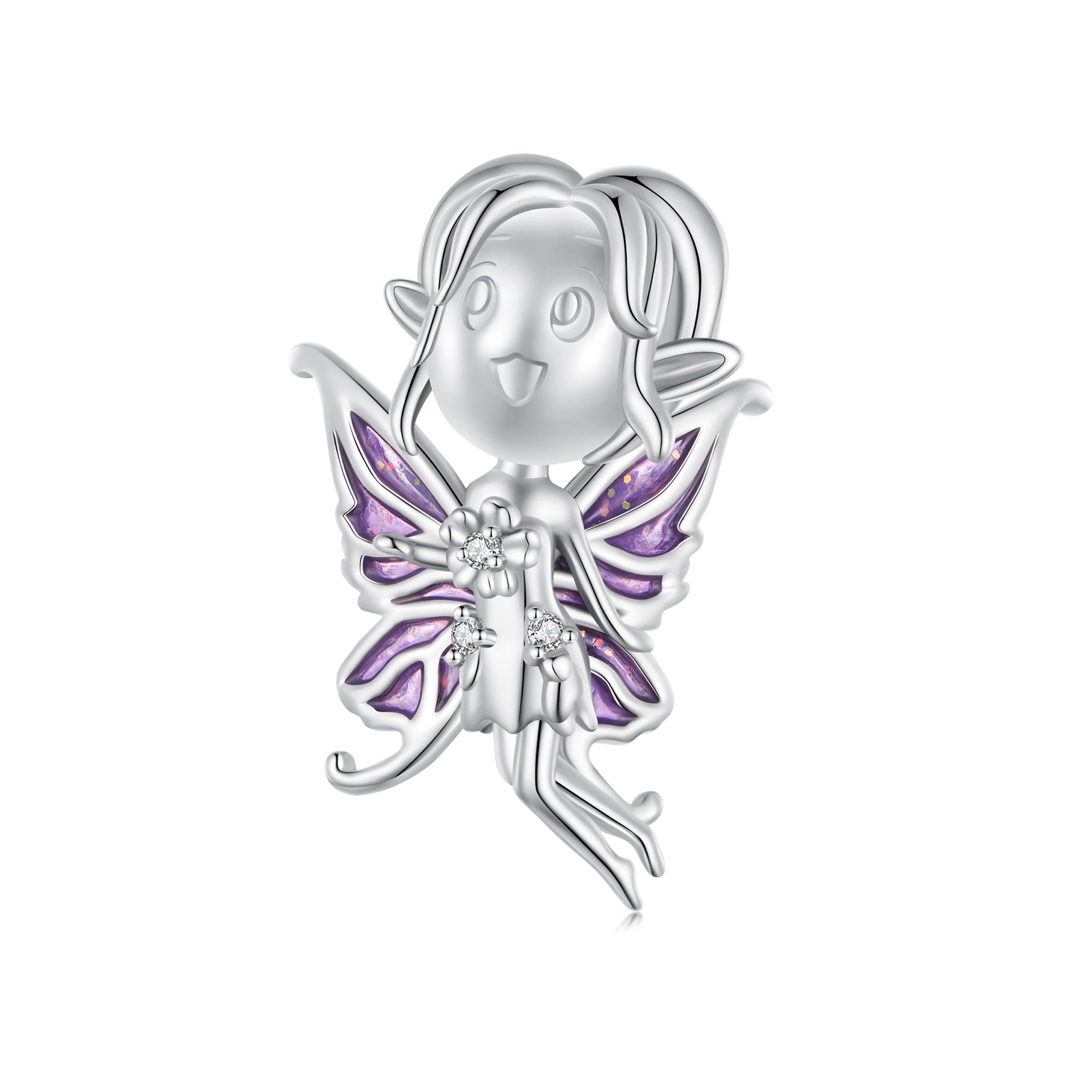 Pandora-stijl Elfenbedel met vlinder - SCC2544 Pandora-stijl Elfenbedel met vlinder - SCC2544