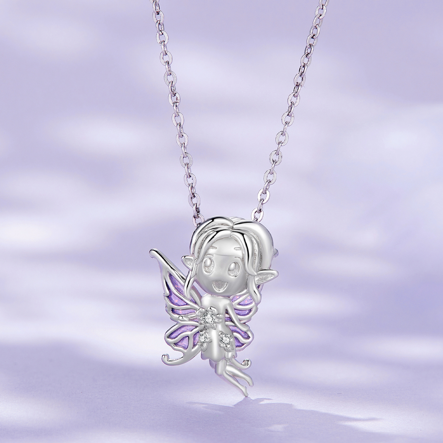 Pandora-stijl Elfenbedel met vlinder - SCC2544