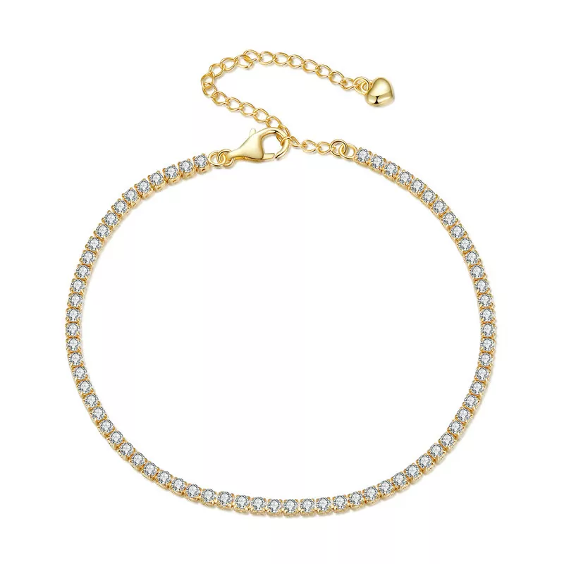 Pandora-stijl Gouden Uitstekende Zirkoon Ketting Armband - BSB097-B