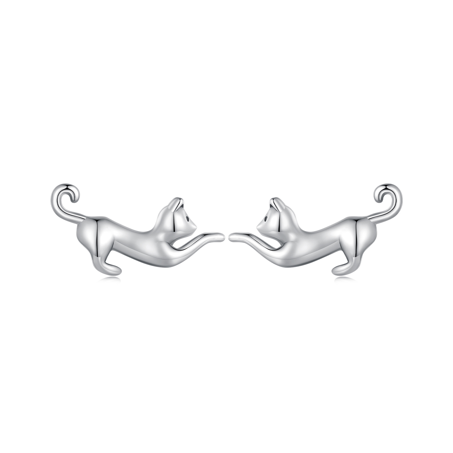 Pandora-stijl Kattenstud-oorbellen - SCE1630 Pandora-stijl Kattenstud-oorbellen - SCE1630