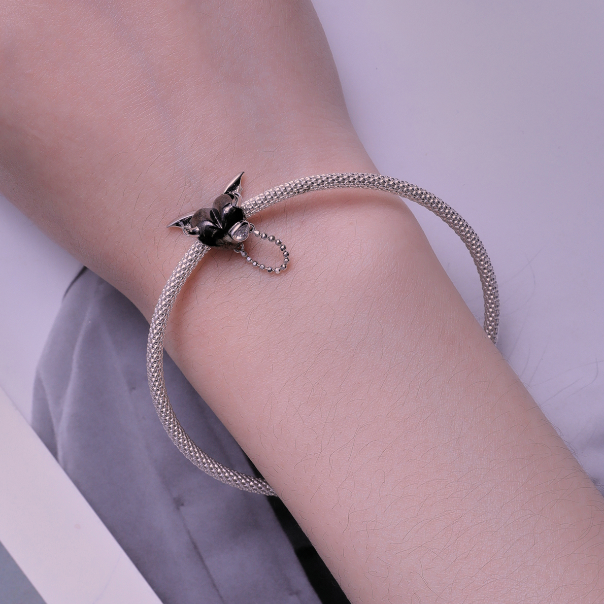 Pandora-stijl Kleine Duivel Punk Bedel - SCC2495