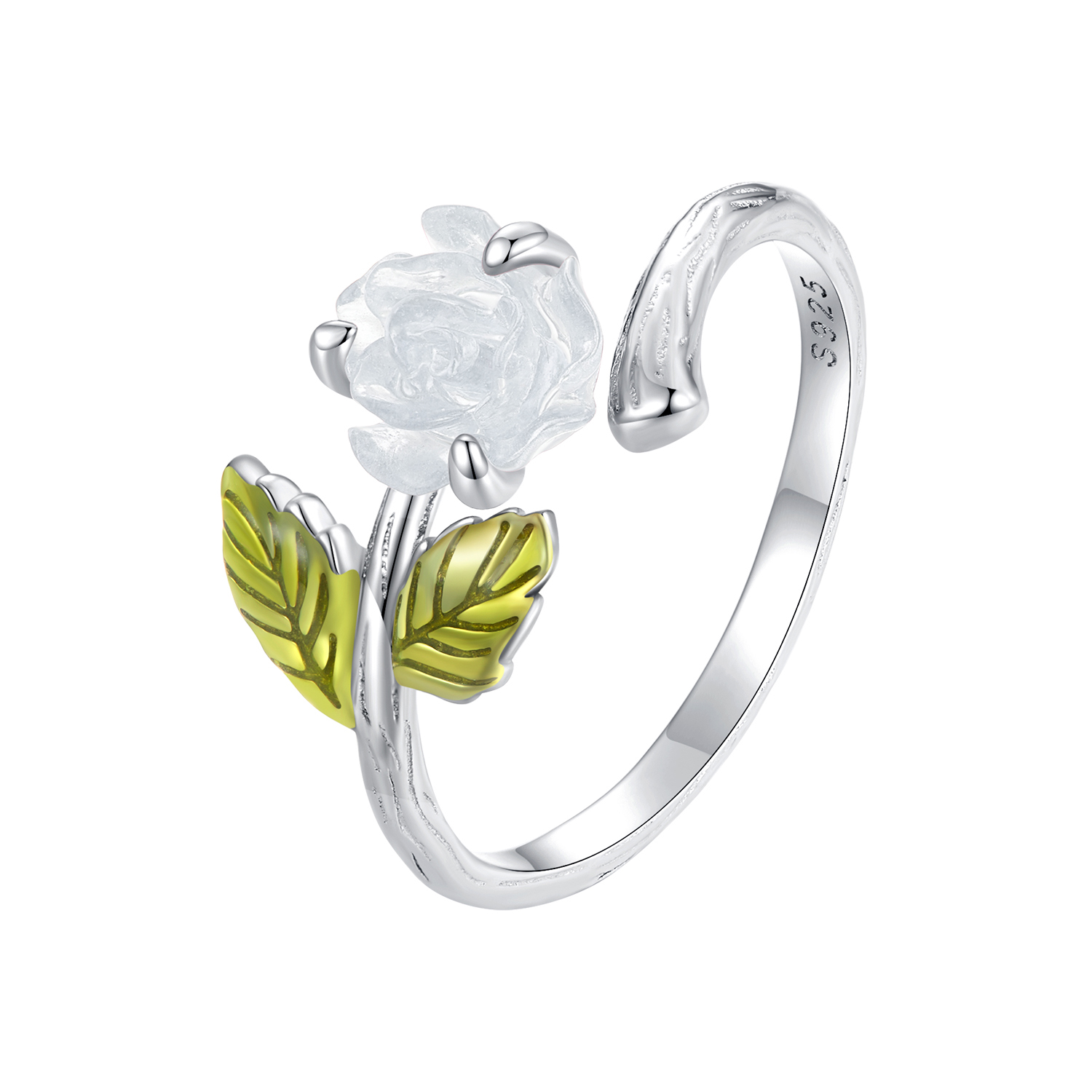 Pandora-stijl Kristallen Roze Open Ring - BSR472-PKE Pandora-stijl Kristallen Roze Open Ring - BSR472-PKE