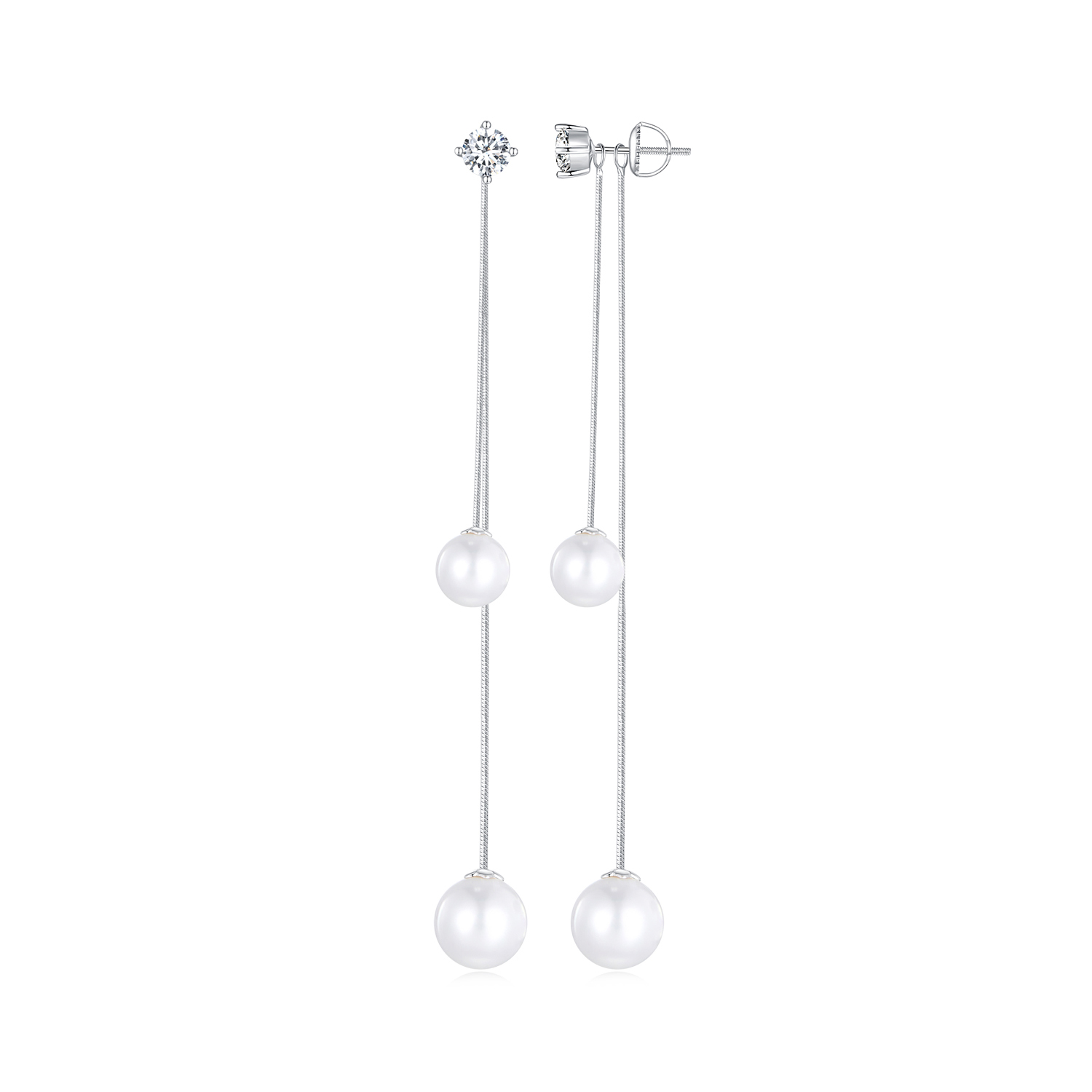 Pandora-stijl kwast kralen hangende oorbellen - BSE890 Pandora-stijl kwast kralen hangende oorbellen - BSE890