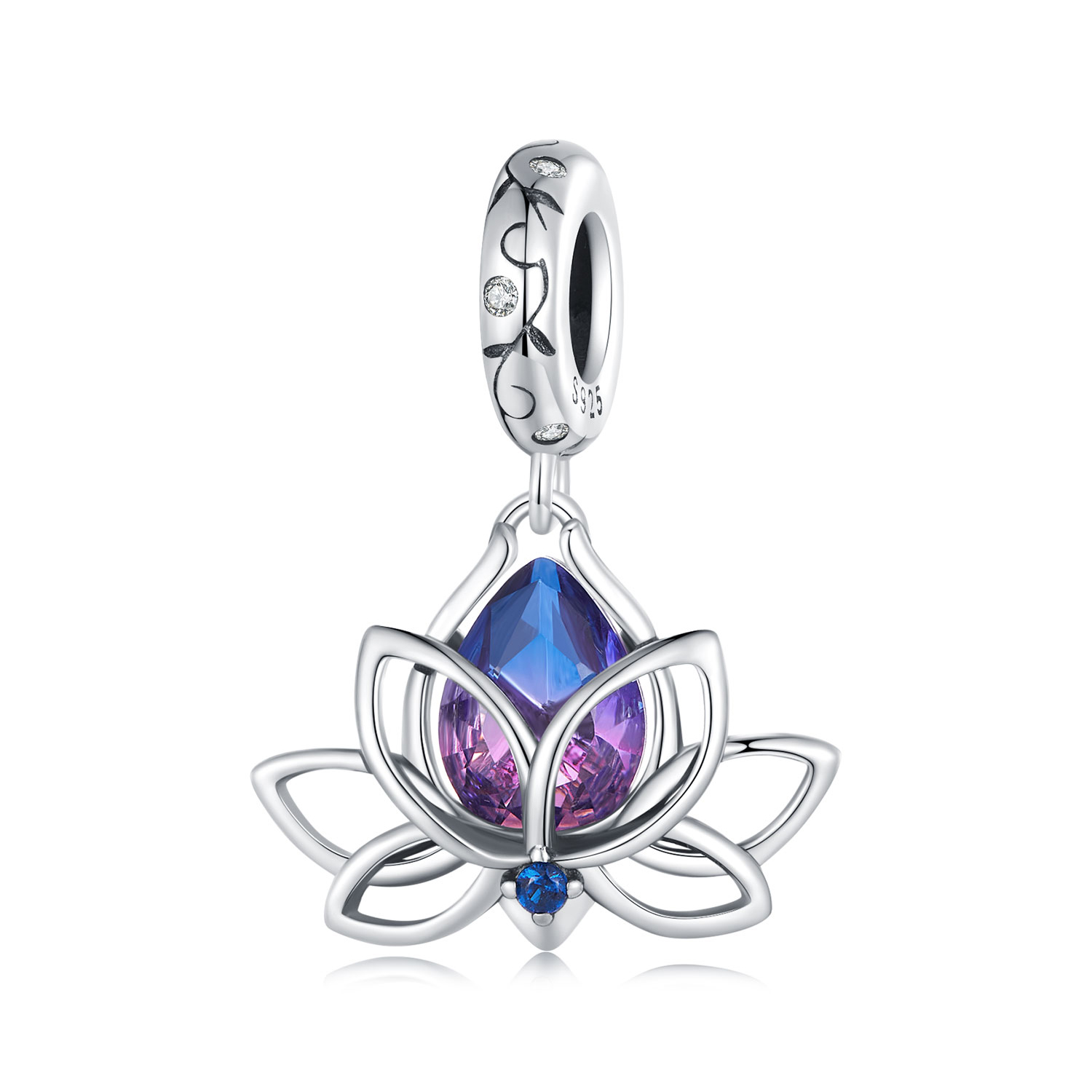 Pandora-stijl Lotus Hanger - SCC2562 Pandora-stijl Lotus Hanger - SCC2562