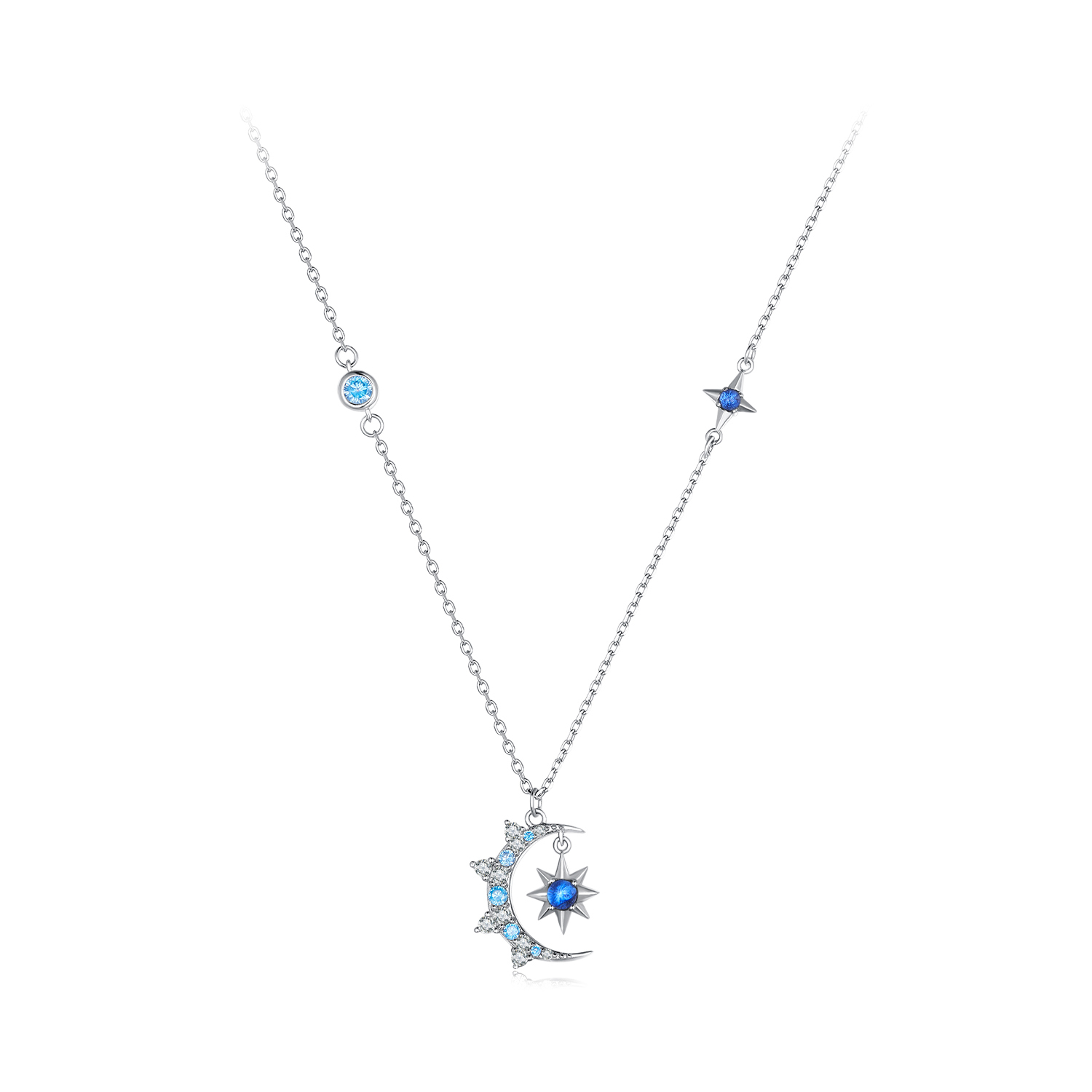 Pandora-stijl Maan Starburst Ketting - BSN347 Pandora-stijl Maan Starburst Ketting - BSN347