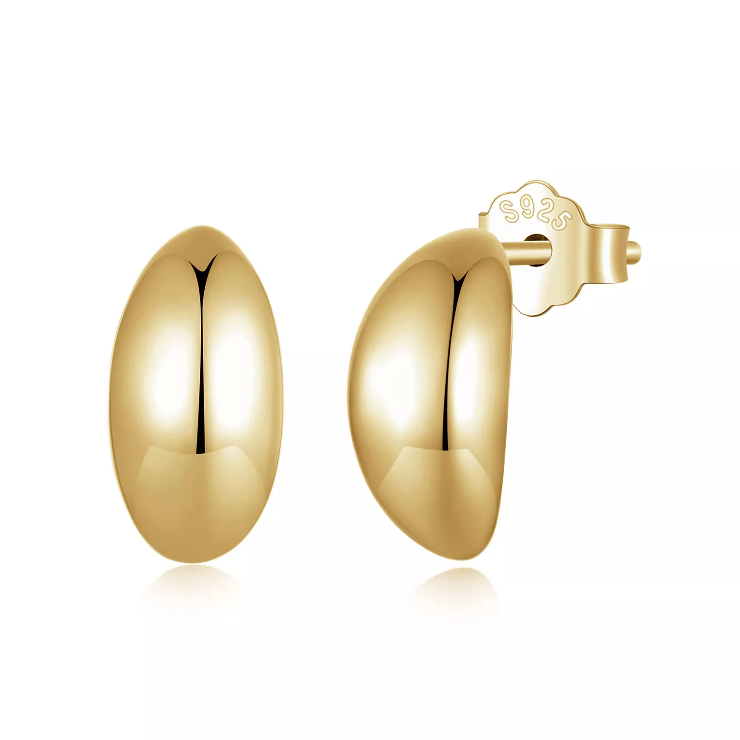 Pandora-stijl Maan Studs Oorbellen - SCE1632-B