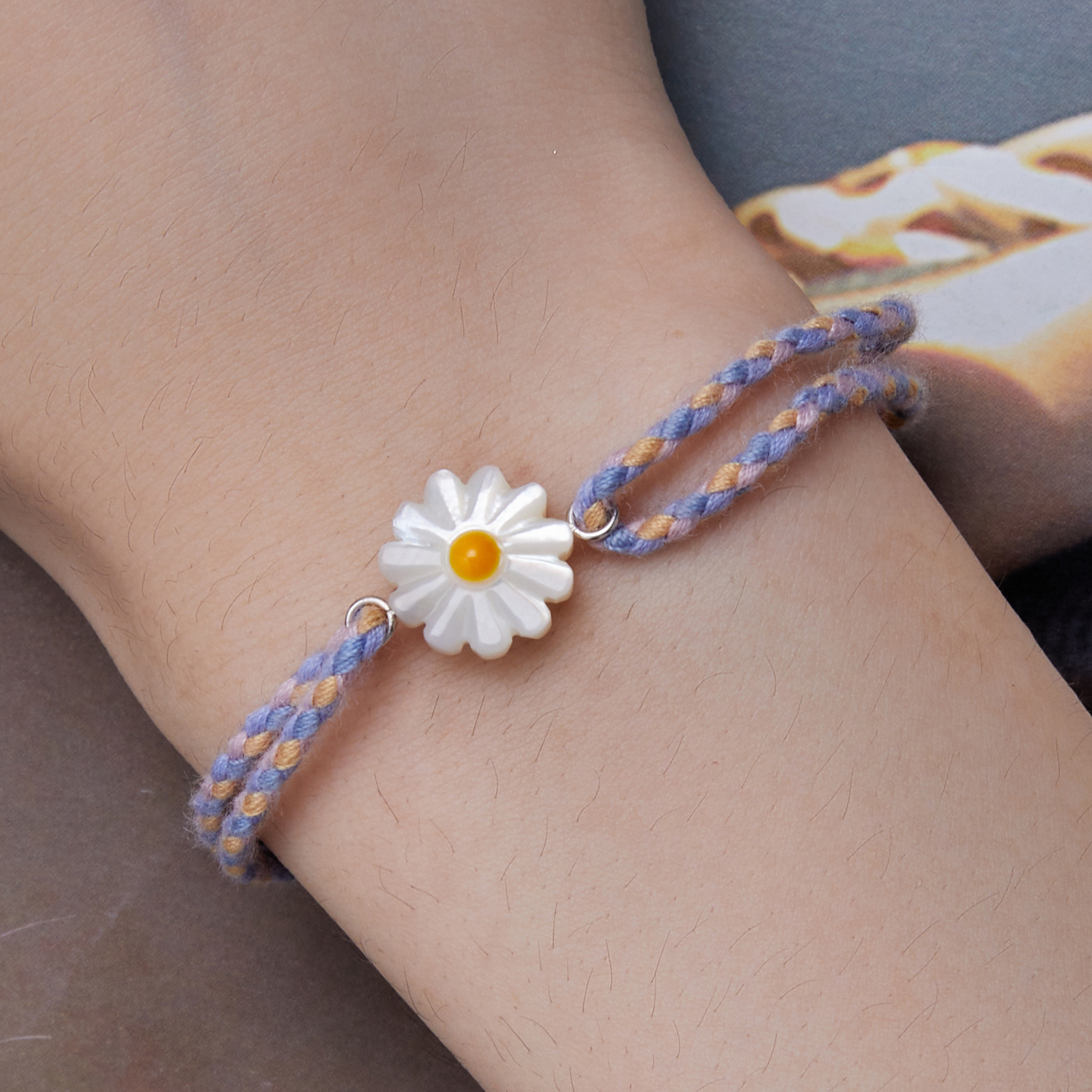 Pandora-stijl Madeliefjeskoord Armband - SCB250
