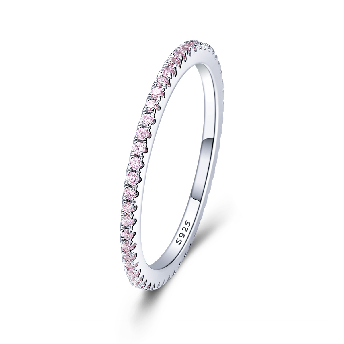 Pandora-stijl Roze Diamanten Ring - SCR066-J Pandora-stijl Roze Diamanten Ring - SCR066-J
