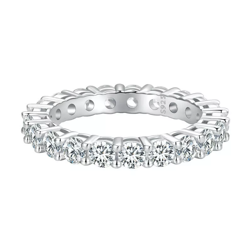 Pandora-stijl schitterende Moissanite ring (één certificaat) - MSR020