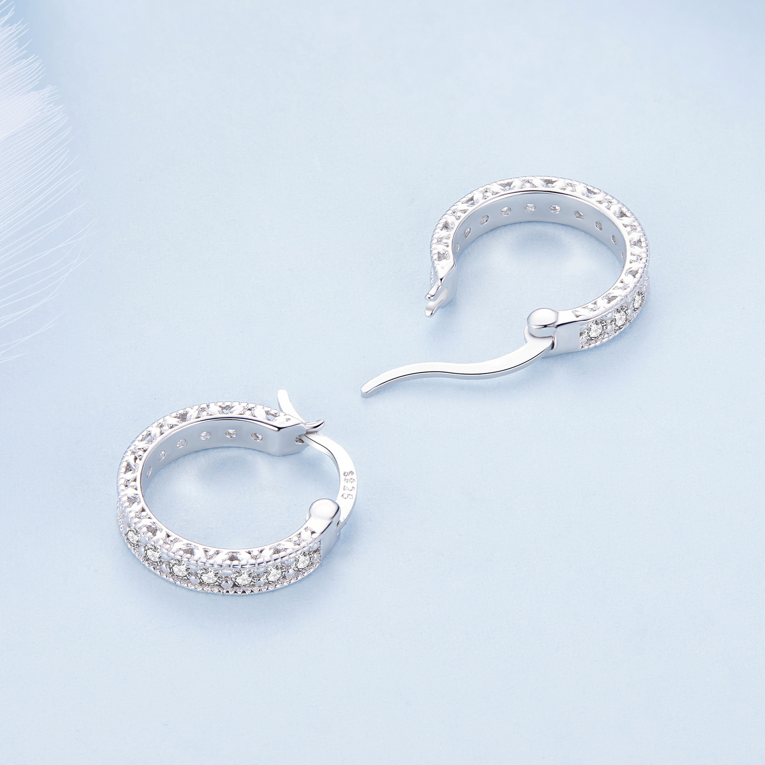 Pandora-stijl Shine Hoepeloorbellen - BSE868