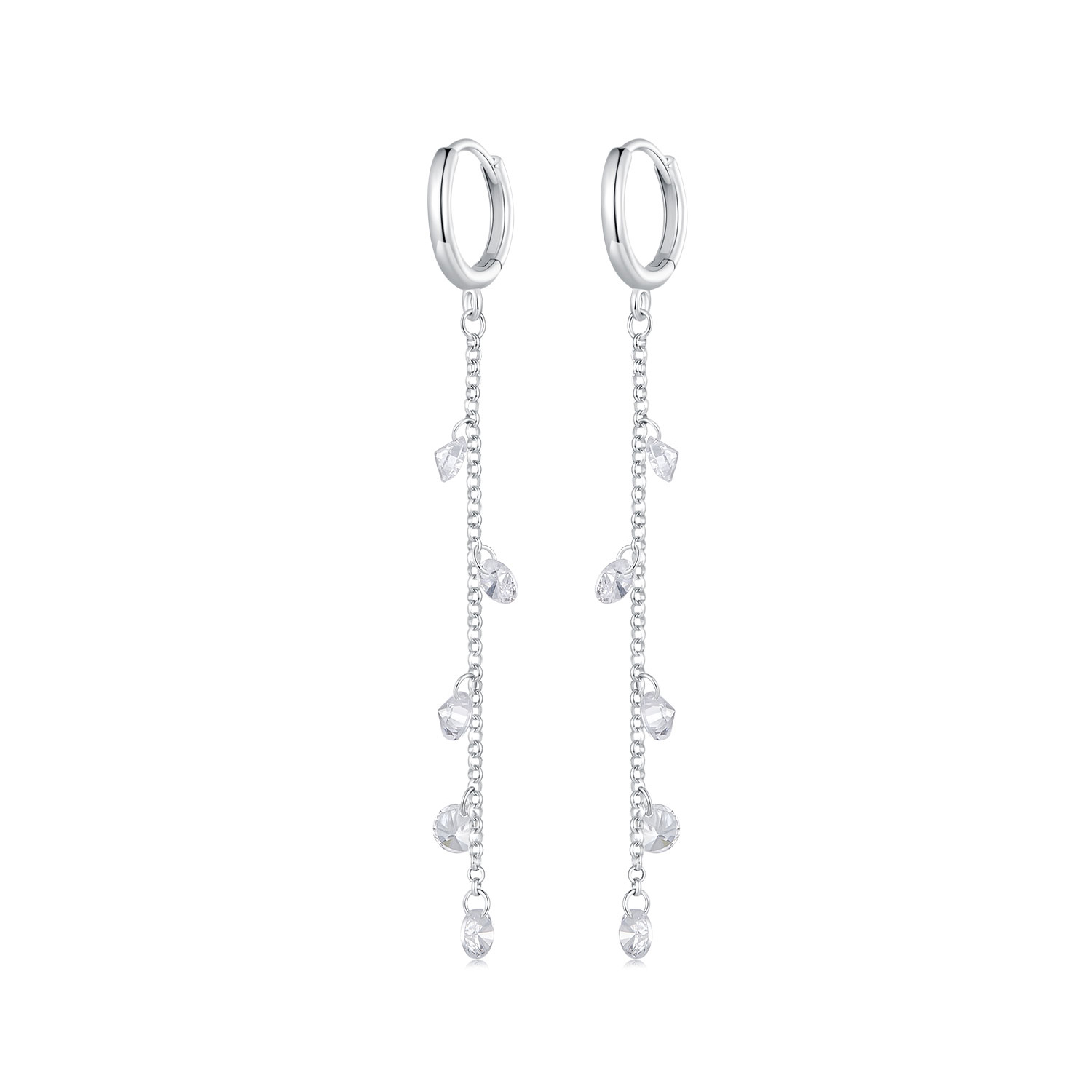 Pandora-stijl Slimme Kwast Hanger Oorbellen - BSE898 Pandora-stijl Slimme Kwast Hanger Oorbellen - BSE898