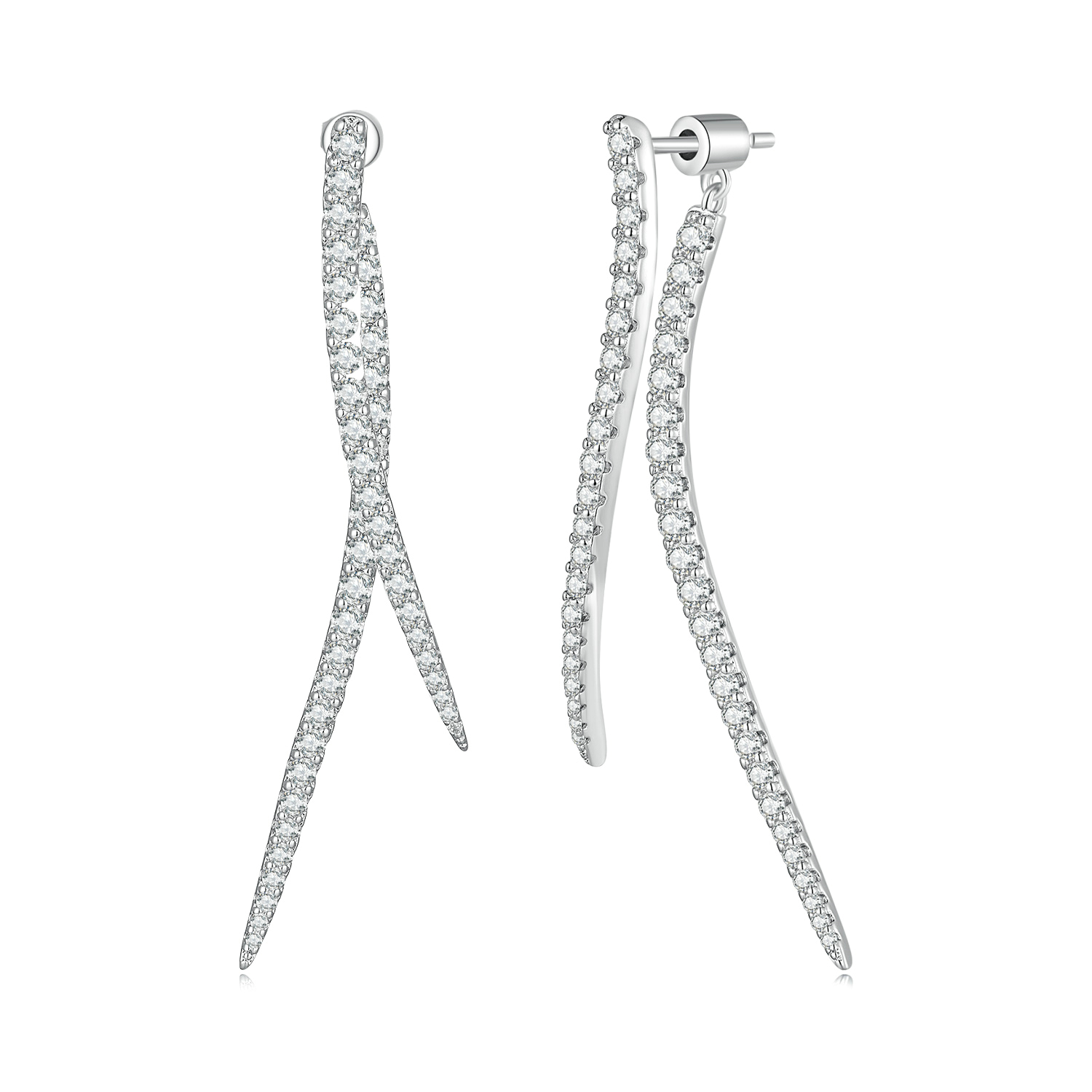 Pandora-stijl Slimme Tassel Lange Stud Oorbellen - YIE227 Pandora-stijl Slimme Tassel Lange Stud Oorbellen - YIE227