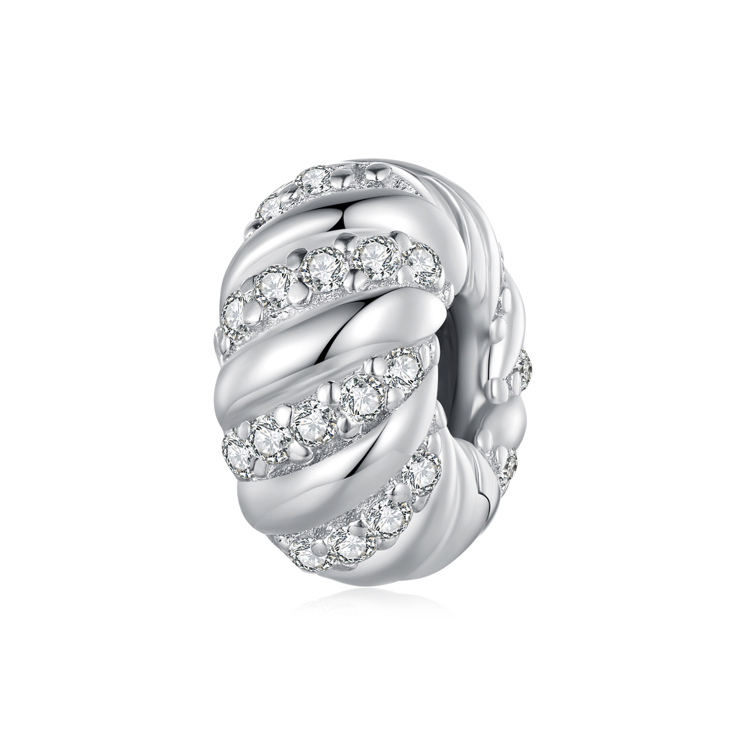 Pandora-stijl Twist Siliconen Spacer - BSC905 Pandora-stijl Twist Siliconen Spacer - BSC905
