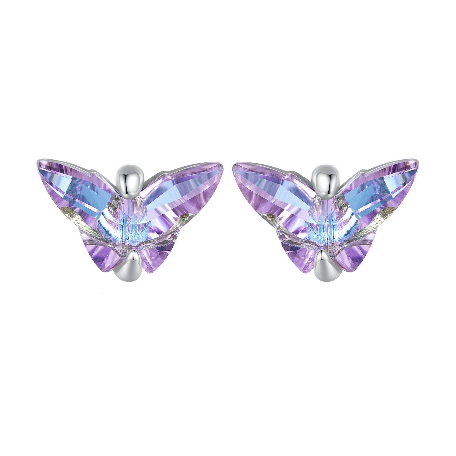 Pandora-stijl vlinder draadstuds oorbellen - BSE797 Pandora-stijl vlinder draadstuds oorbellen - BSE797