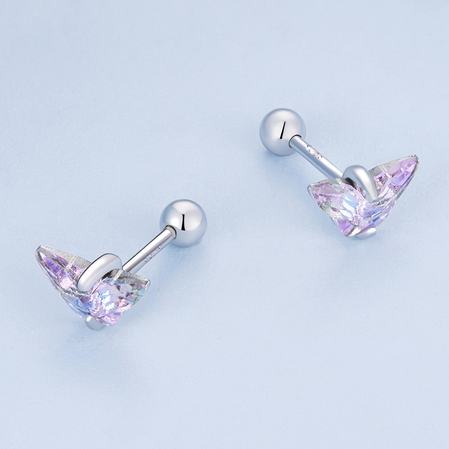 Pandora-stijl vlinder draadstuds oorbellen - BSE797