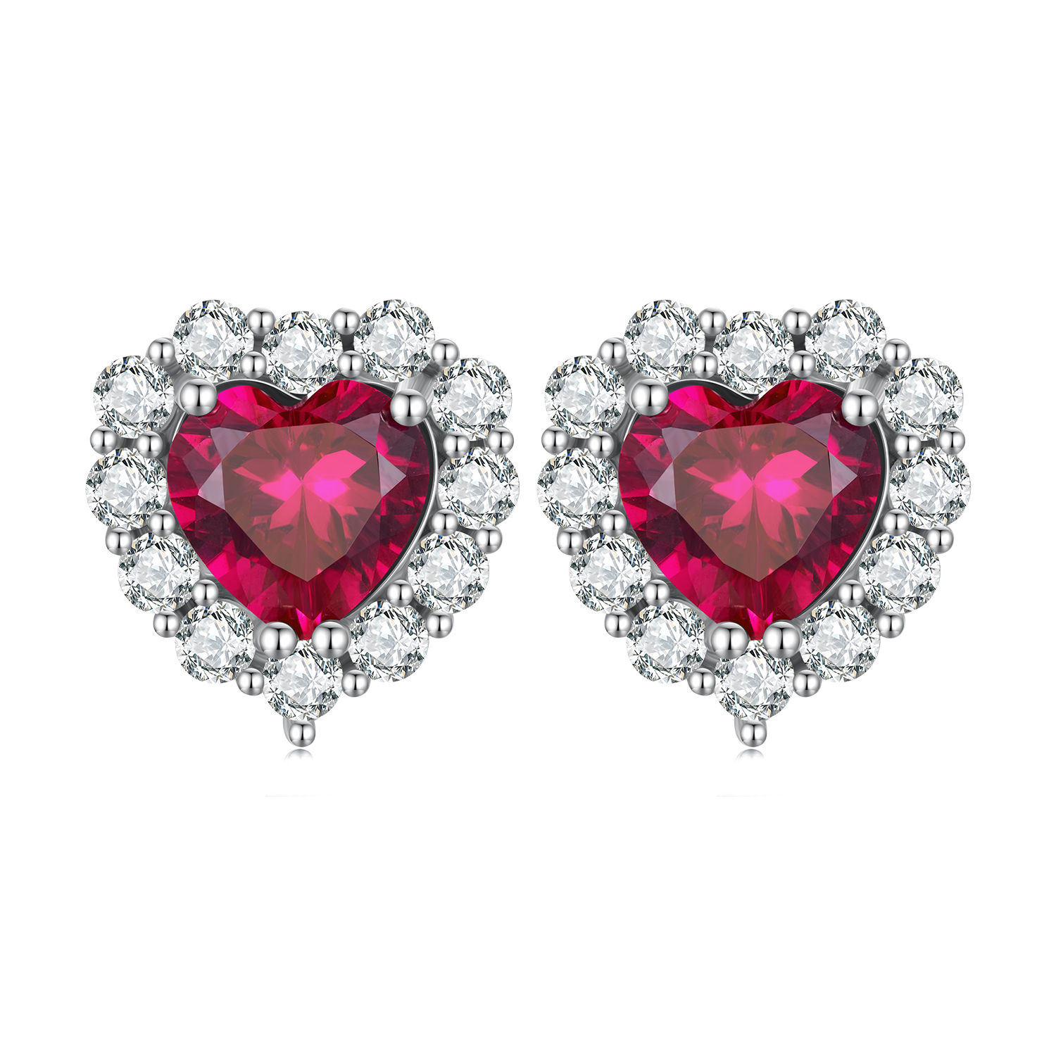 Pandora-stijl Zirkonia Liefdesstuds Oorbellen - SCE1577 Pandora-stijl Zirkonia Liefdesstuds Oorbellen - SCE1577