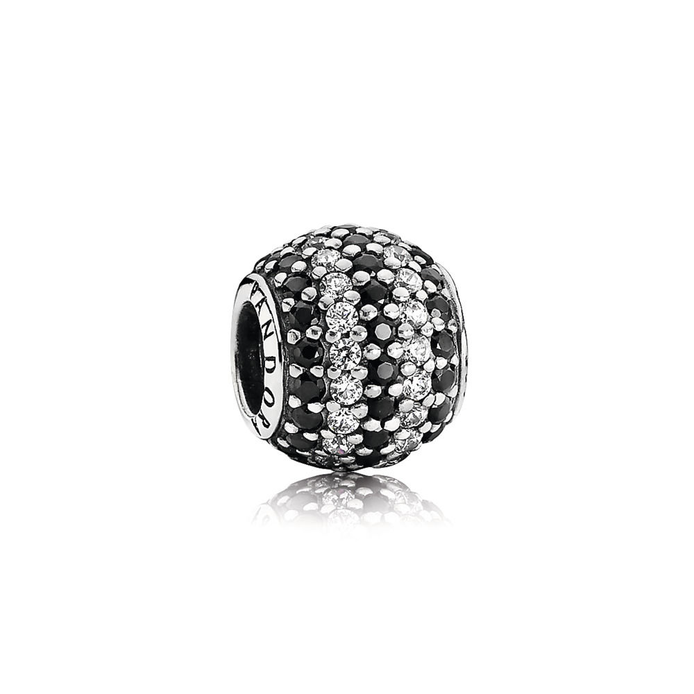 PANDORA Black Nautical Pavé Stripes Bedel - 791172Nck PANDORA Black Nautical Pavé Stripes Bedel - 791172Nck