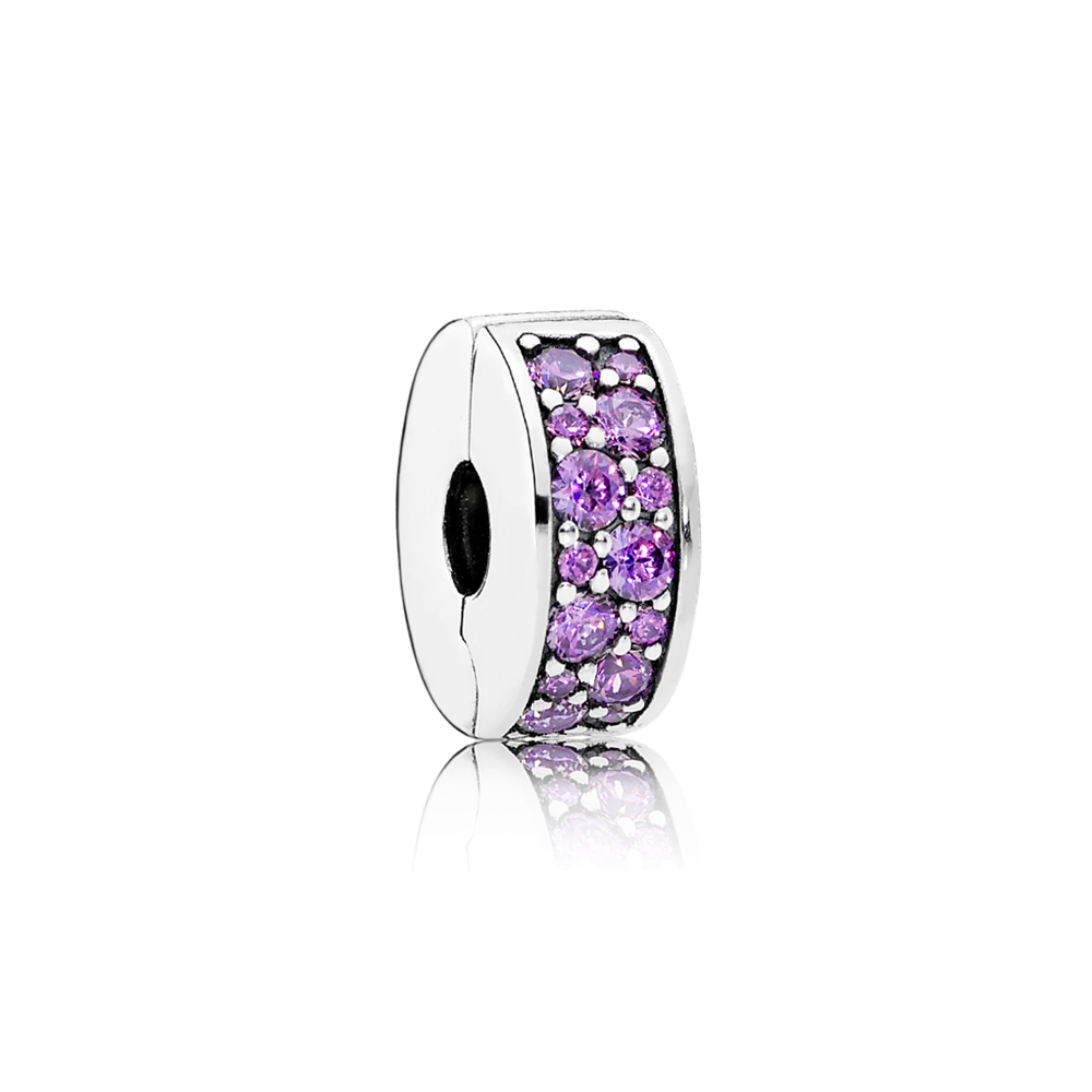 PANDORA Clip Paarse Elegante 791817CFP PANDORA Clip Paarse Elegante 791817CFP