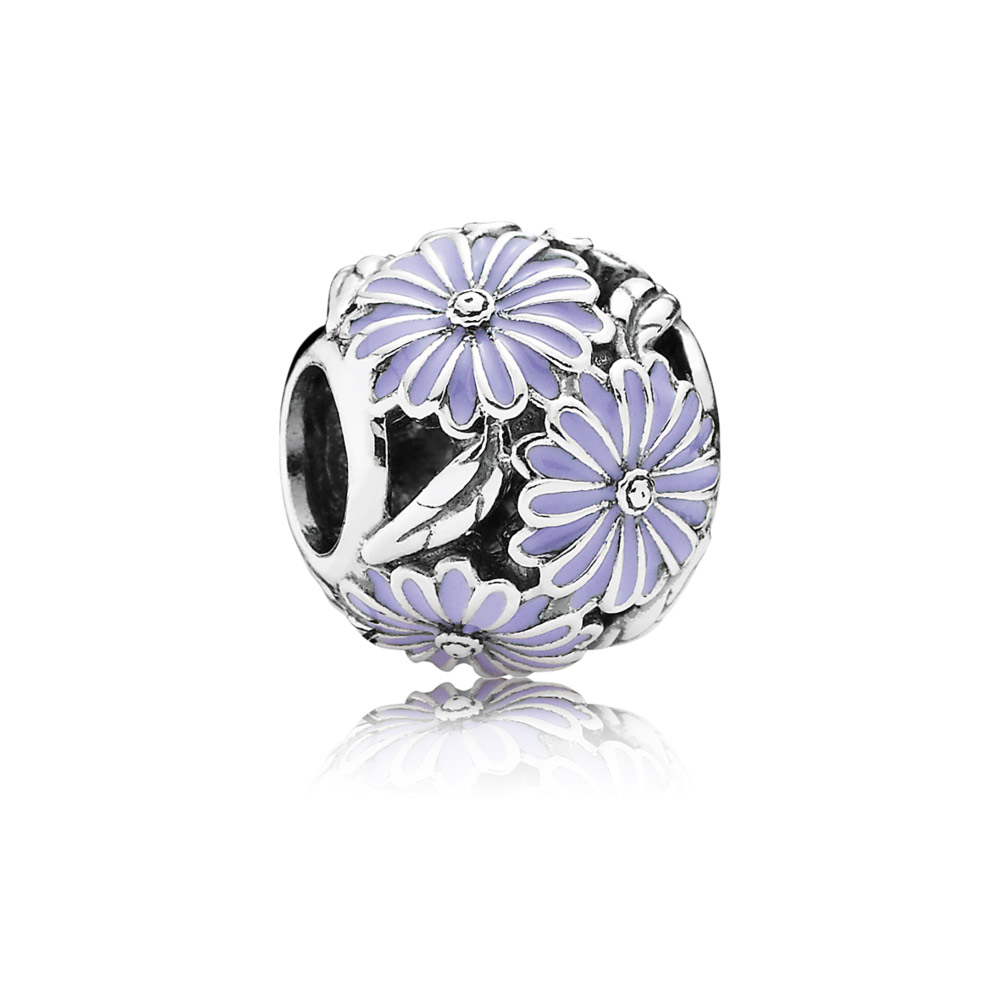 PANDORA Daisy Silver Bedel With Lavender Enamel - 791487En66 PANDORA Daisy Silver Bedel With Lavender Enamel - 791487En66