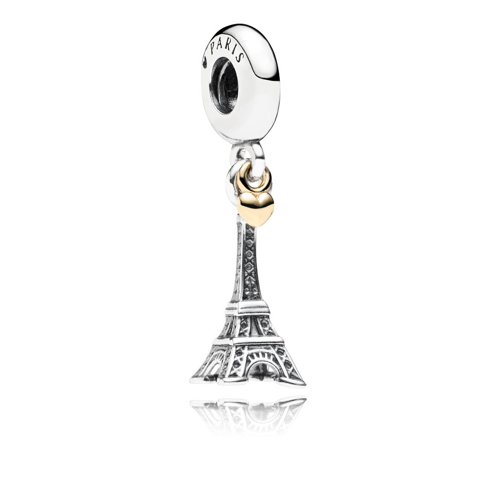 PANDORA Eiffel Tower Silver Dangle With 14K - 791302 PANDORA Eiffel Tower Silver Dangle With 14K - 791302