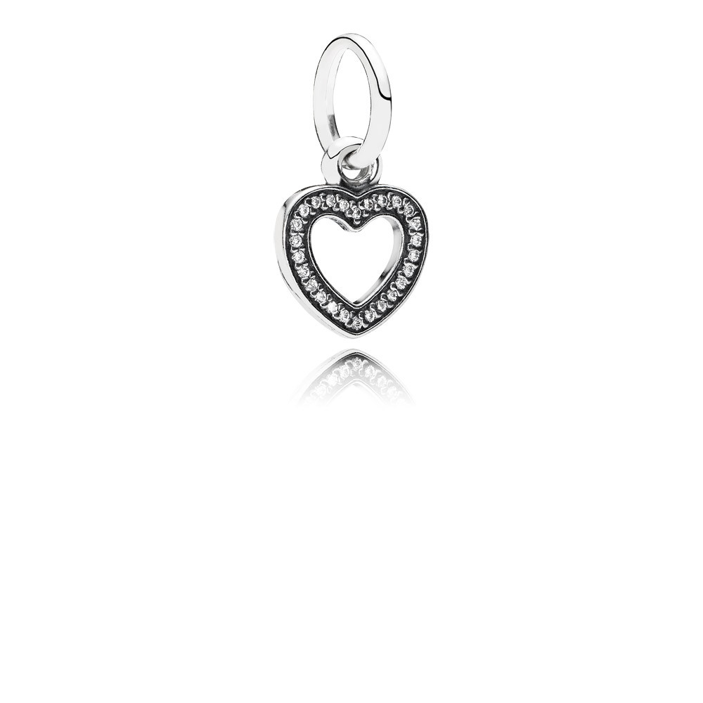 PANDORA Heart Silver Dangle With Cubic Zirconia - 791304CZ PANDORA Heart Silver Dangle With Cubic Zirconia - 791304CZ