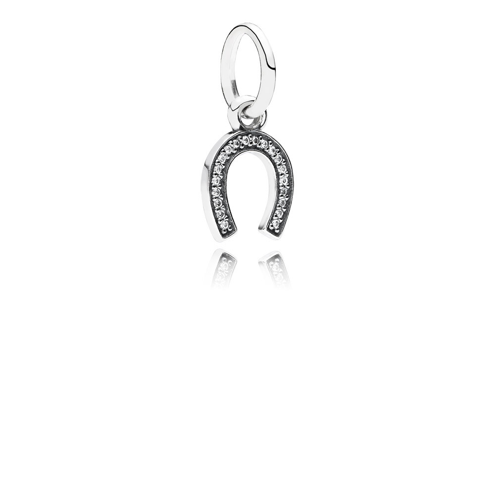 PANDORA Horseshoe Silver Dangle With Cubic Zirconia - 791306CZ PANDORA Horseshoe Silver Dangle With Cubic Zirconia - 791306CZ
