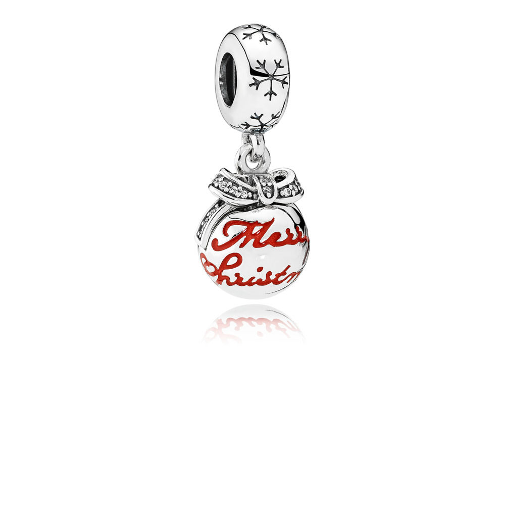 PANDORA Merry Christmas Bauble Pendant Bedel - 792008CZ PANDORA Merry Christmas Bauble Pendant Bedel - 792008CZ
