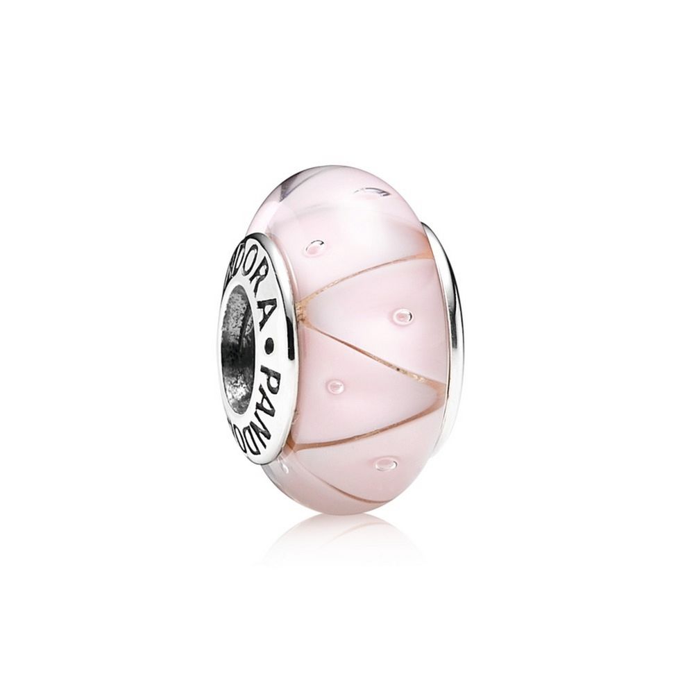PANDORA Pink Glass Zig-Zag Bedel - 790922 PANDORA Pink Glass Zig-Zag Bedel - 790922