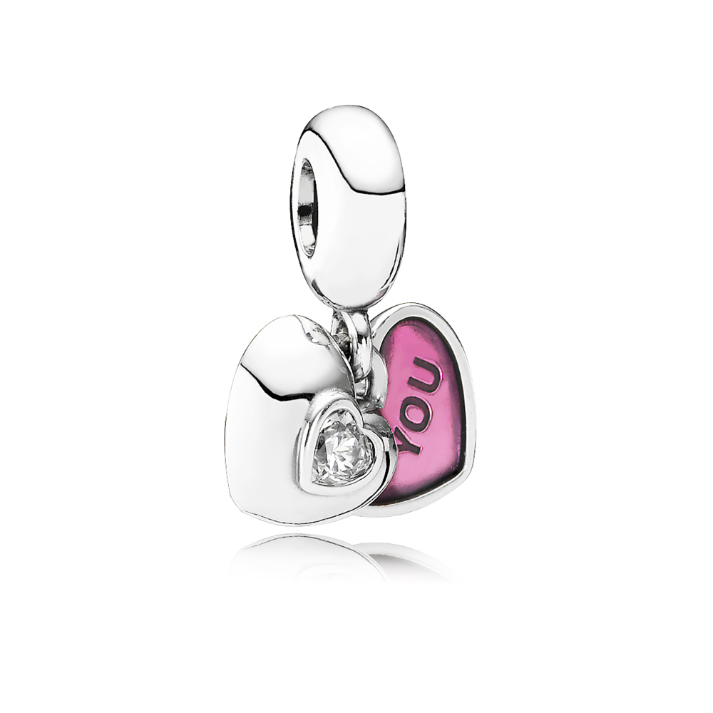 PANDORA Pink You & Me Dangle Bedel - 791244CZ PANDORA Pink You & Me Dangle Bedel - 791244CZ