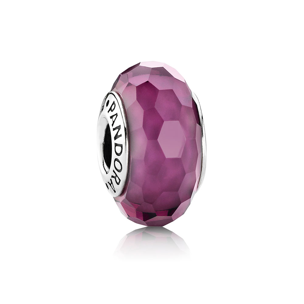 PANDORA Purple Faceted Glass Bedel - 791071 PANDORA Purple Faceted Glass Bedel - 791071