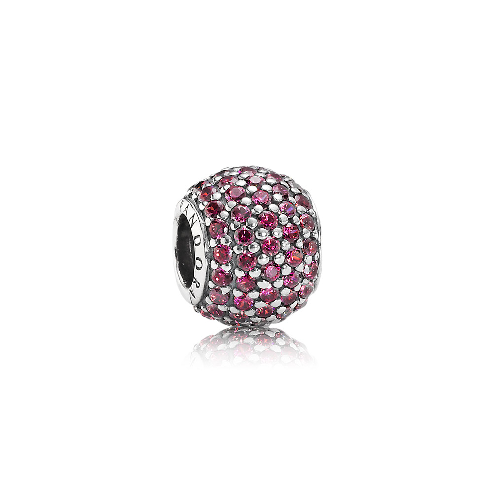 PANDORA Red Pavé Ball Bedel - 791051CZr PANDORA Red Pavé Ball Bedel - 791051CZr