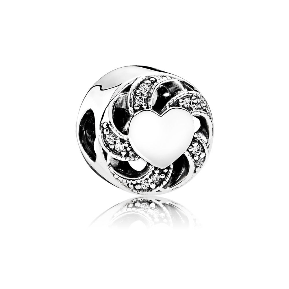 PANDORA Ribbon Heart Bedel - 791976CZ PANDORA Ribbon Heart Bedel - 791976CZ