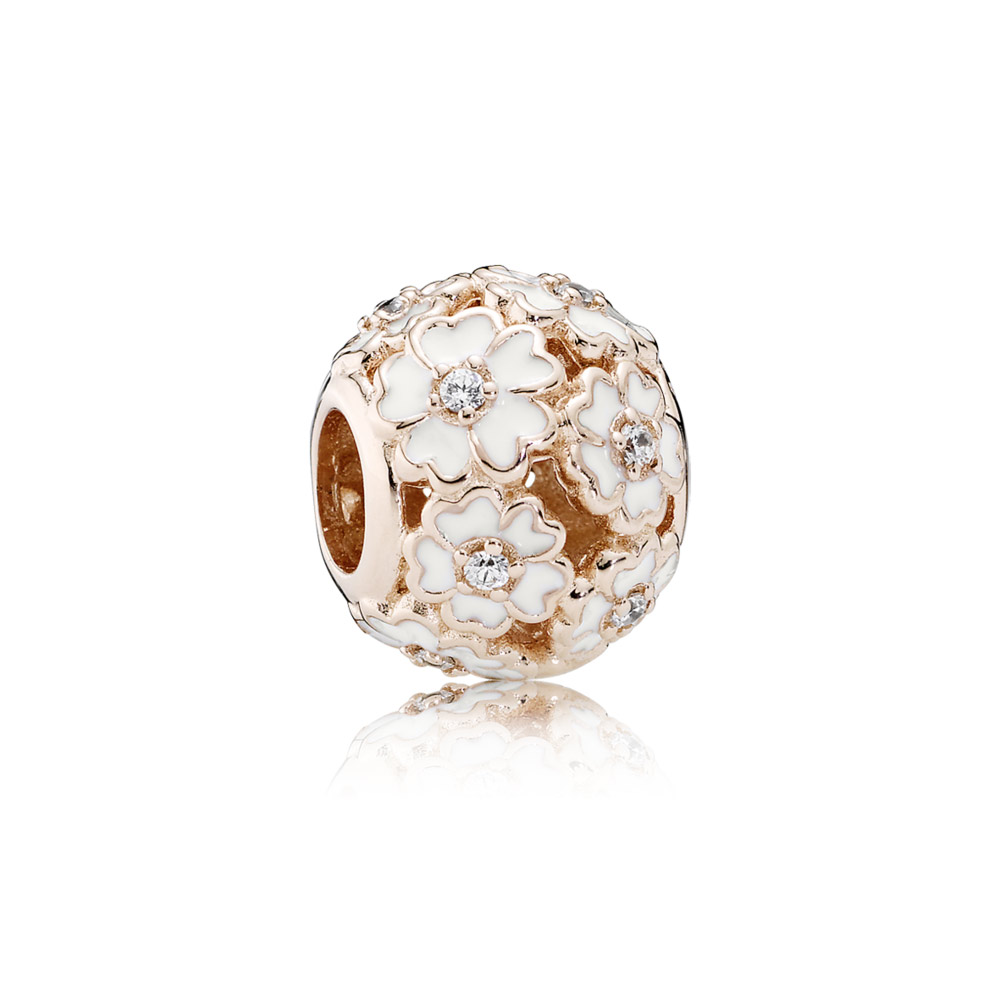 Pandora Rose Bedel Met Primulas 781488EN12 Pandora Rose Bedel Met Primulas 781488EN12
