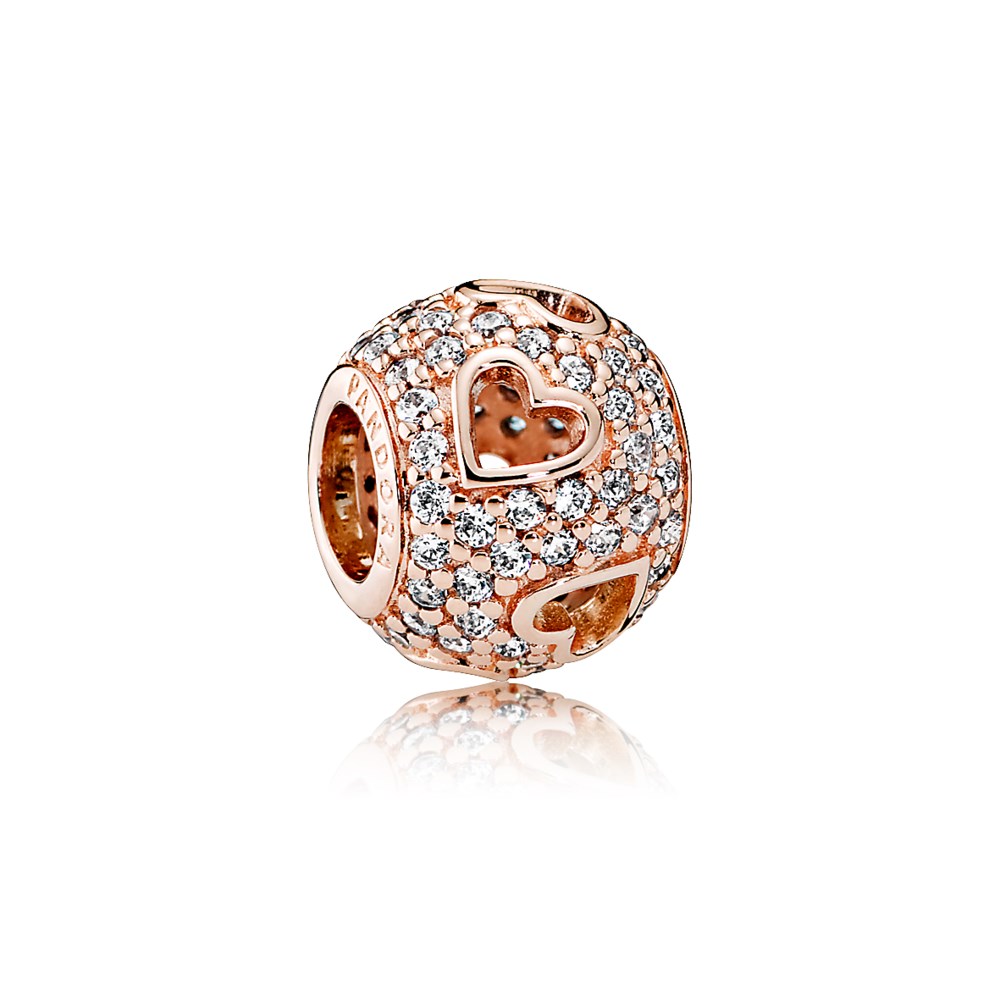 Pandora Rose Tuimelende Harten Bedel 781426CZ Pandora Rose Tuimelende Harten Bedel 781426CZ