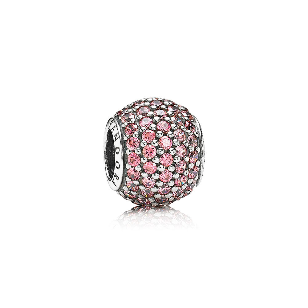 PANDORA Salmon Pavé Ball Bedel - 791051CZs PANDORA Salmon Pavé Ball Bedel - 791051CZs