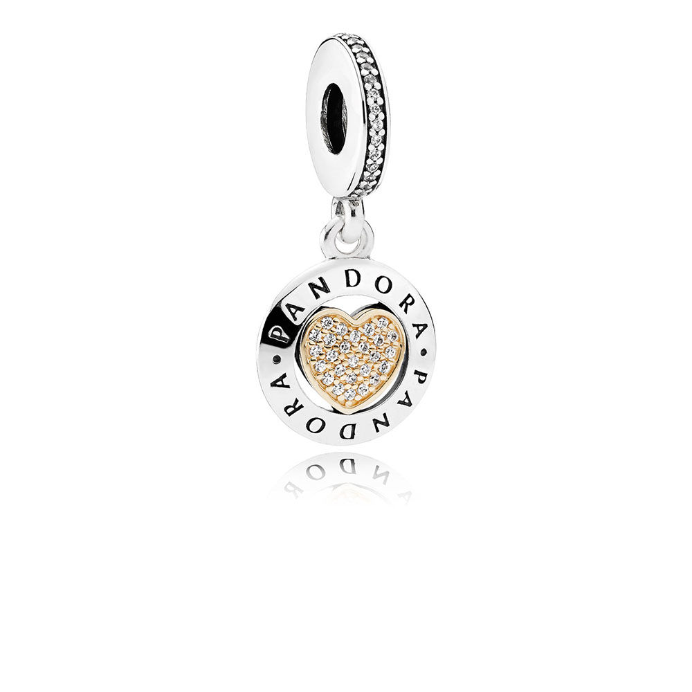 Pandora Signature Heart Pendant Bedel - 792082CZ Pandora Signature Heart Pendant Bedel - 792082CZ