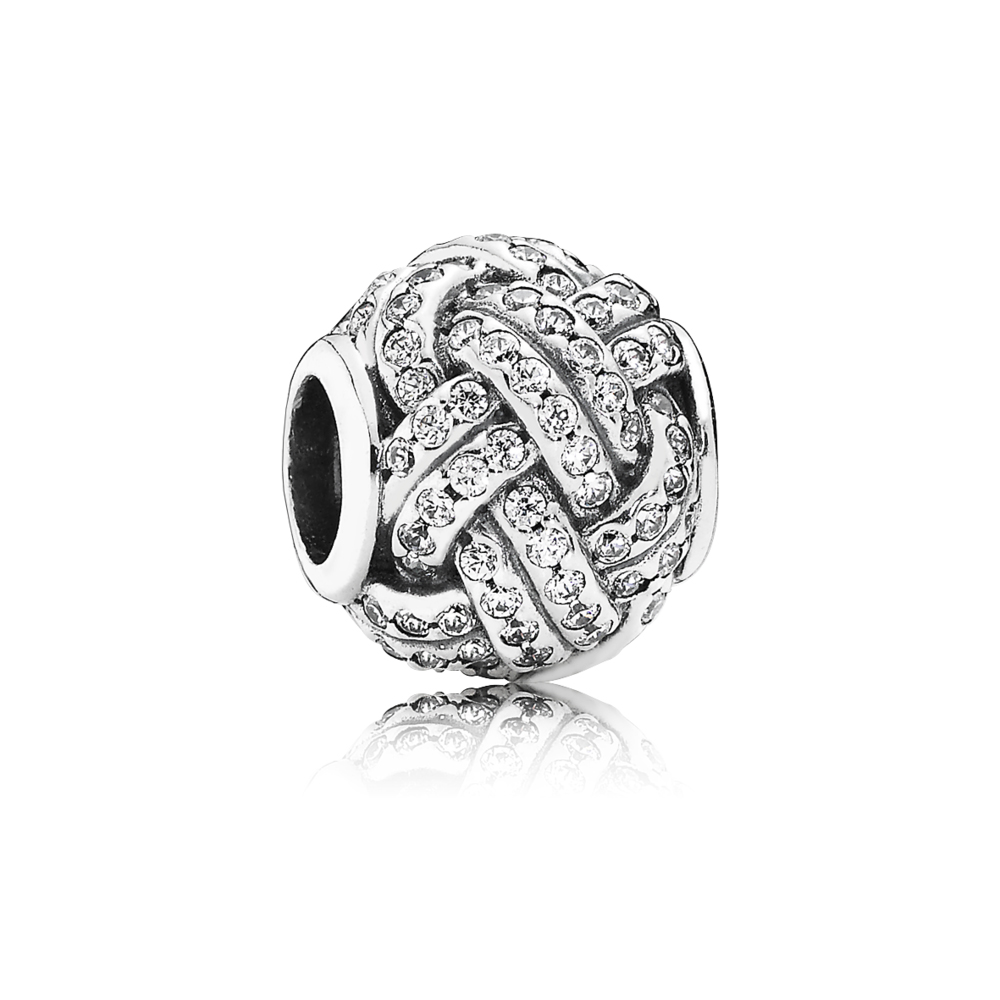 PANDORA Sprankelende Liefdesknoop Bedel 791537CZ PANDORA Sprankelende Liefdesknoop Bedel 791537CZ