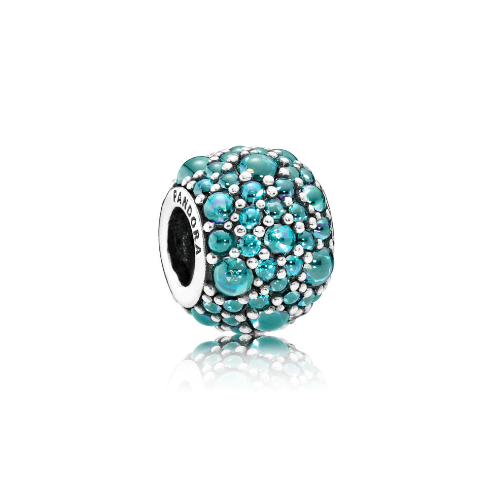 PANDORA Teal Shimmering Droplets Bedel - 791755MCZ PANDORA Teal Shimmering Droplets Bedel - 791755MCZ