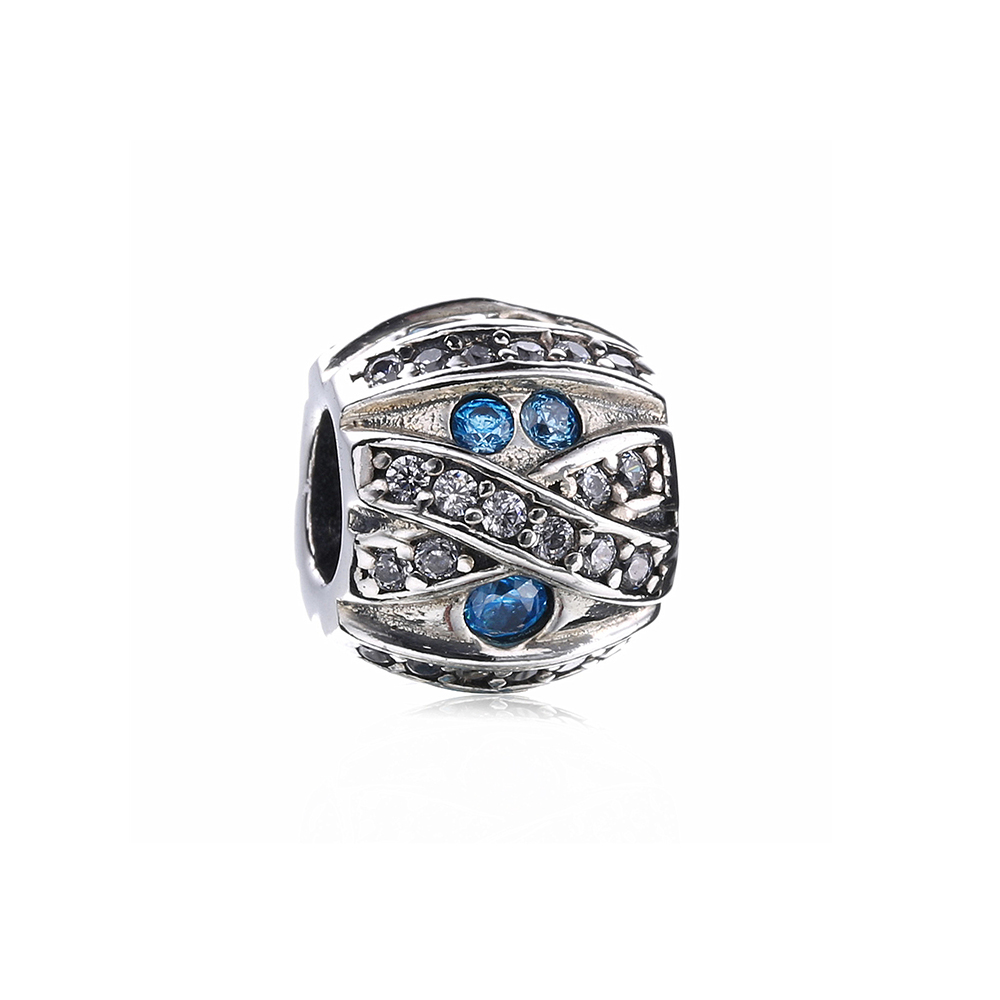 Pandora Zilveren Blauwe Steen Bedel Px00168-1 Pandora Zilveren Blauwe Steen Bedel Px00168-1