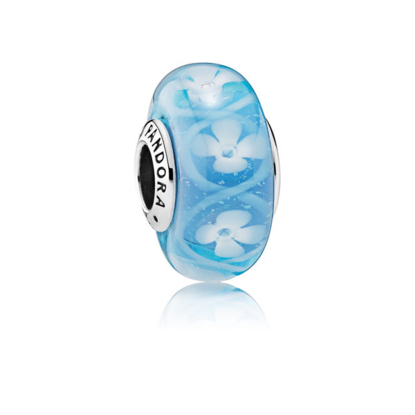 Pandora Zilveren Blue Bloom Bedel 791666 Pandora Zilveren Blue Bloom Bedel 791666