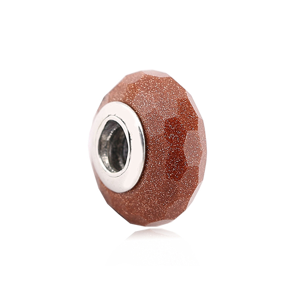 Pandora Zilveren Fascinerend Bruin Bedel Pl0008-1 Pandora Zilveren Fascinerend Bruin Bedel Pl0008-1