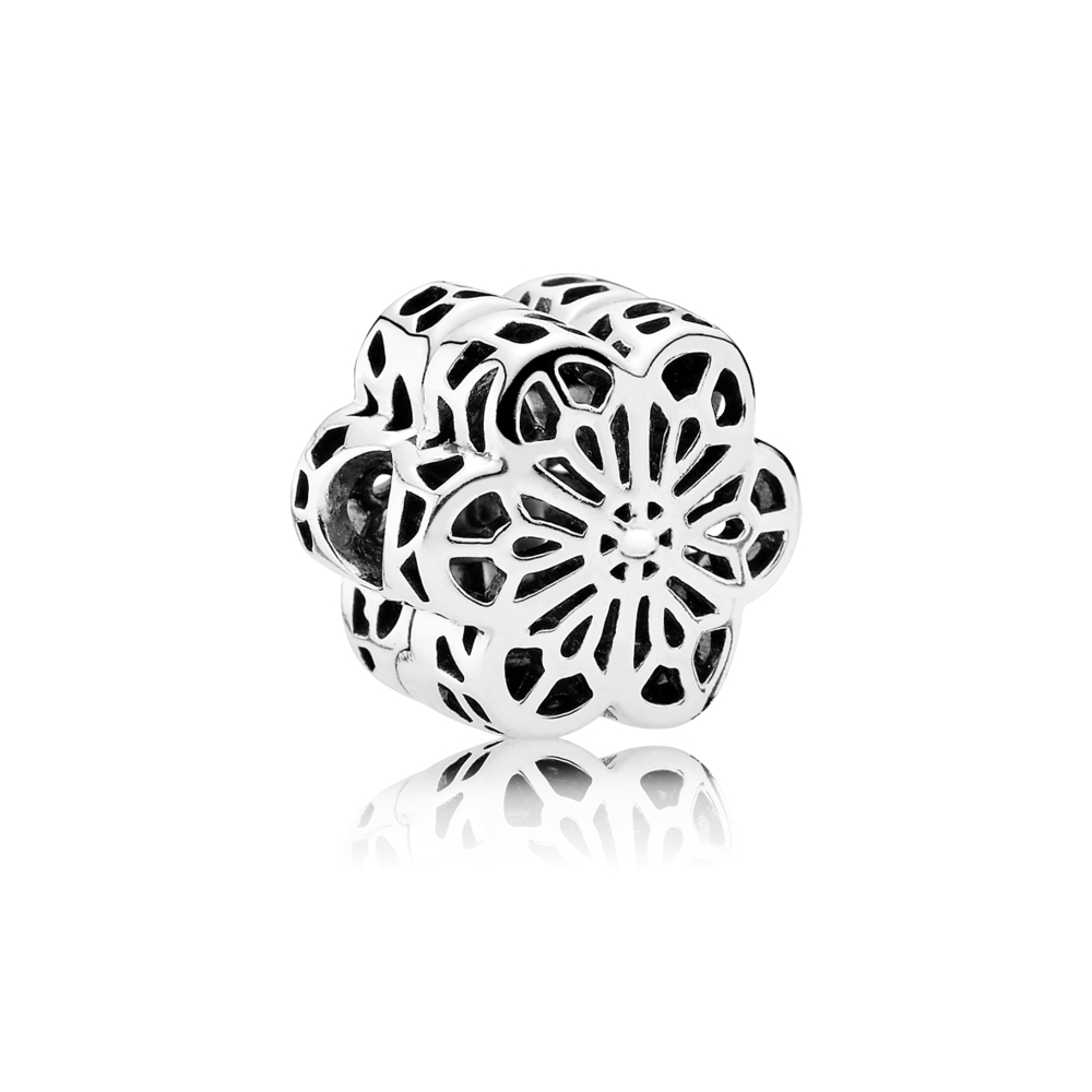 Pandora Zilveren Floral Daisy Lace Clip 791836 Pandora Zilveren Floral Daisy Lace Clip 791836
