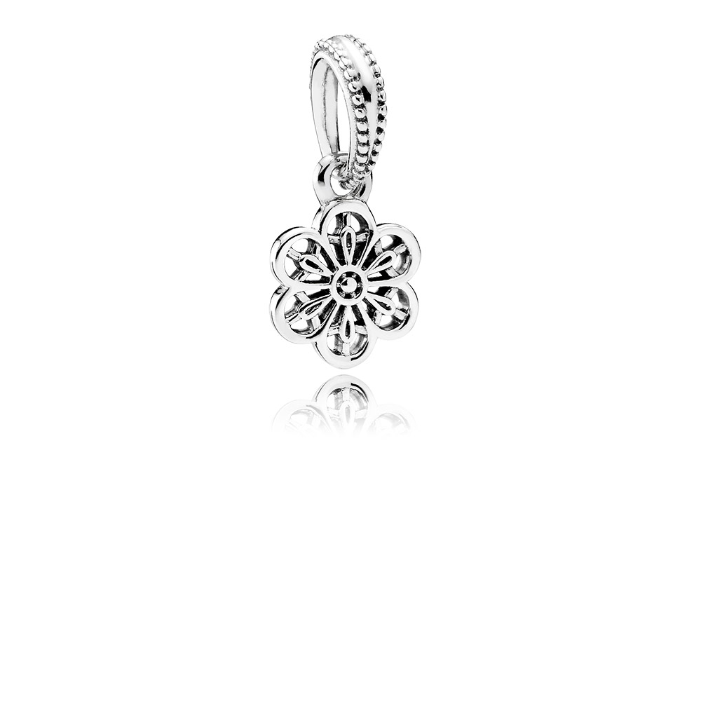 Pandora Zilveren Floral Daisy Lace Hangende Bedel 791835 Pandora Zilveren Floral Daisy Lace Hangende Bedel 791835