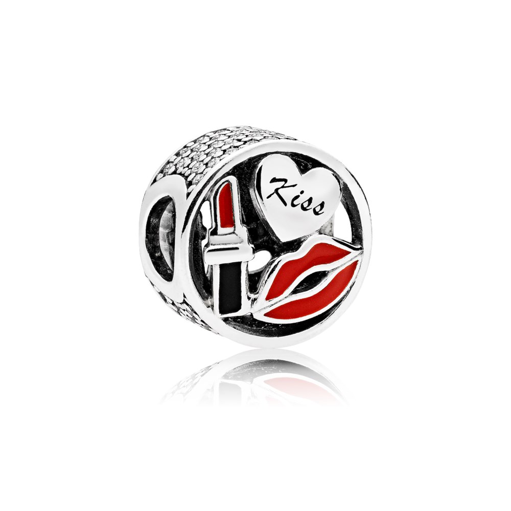 Pandora Zilveren Glamour Kus Bedel 796324ENMX Pandora Zilveren Glamour Kus Bedel 796324ENMX