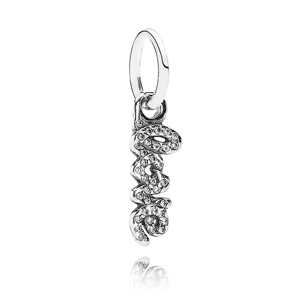 Pandora Zilveren Handtekening Van Liefde Hangende Bedel 791428CZ Pandora Zilveren Handtekening Van Liefde Hangende Bedel 791428CZ